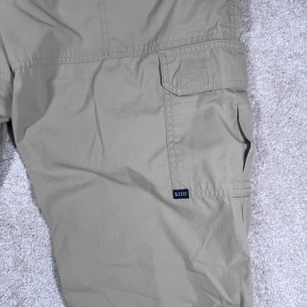 5.11 Tactical Mens Ripstop Cargo Pants Khaki Tan 32x30 Multi-Pocket Workwear - Picture 9 of 12